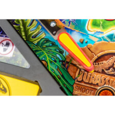 A close up shot of the Stern Jurassic Park Premium pinball machine