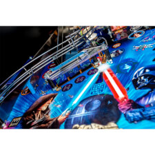 A close up shot of the Stern Star Wars Pin pinball machine