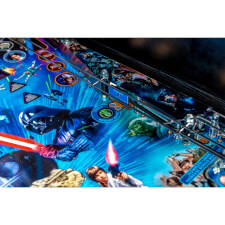 A close up shot of the Stern Star Wars Pin pinball machine