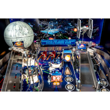 A close up shot of the Stern Star Wars Pin pinball machine