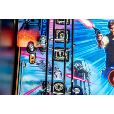 A close up shot of the Stern Star Wars Pin pinball machine
