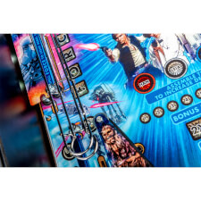 A close up shot of the Stern Star Wars Pin pinball machine