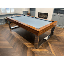 The Singapore in Ironwood with powder blue cloth.