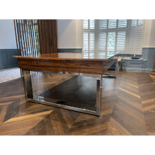 The Singapore in Ironwood with powder blue cloth.