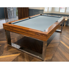 The Singapore in Ironwood with powder blue cloth.