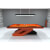 The Dozer Slate Bed Pool table with orange cloth