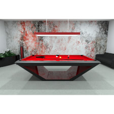 The Rameses Slate Bed Pool table with red cloth