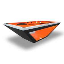 The Rameses Slate Bed Pool table with orange cloth