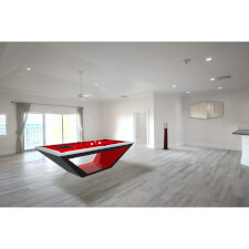 The Rameses Slate Bed Pool table with red cloth