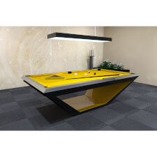 The Rameses Slate Bed Pool table with yellow cloth