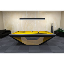 The Rameses Slate Bed Pool table with yellow cloth