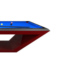 The side of a Rameses Slate Bed Pool table