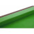 The cushion on the dark walnut snooker table.