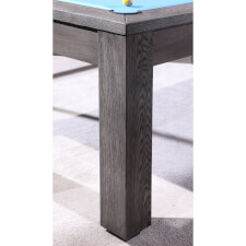The leg of the Lux Grey pool table.