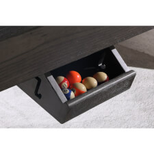 The retractable ball drawer on the Lux Grey.