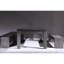 The Lux Grey with tabletops and benches