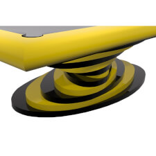 The leg of the Everest Slate Bed Pool table