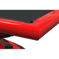 A close up shot of the pocket on an Everest Slate Bed Pool table