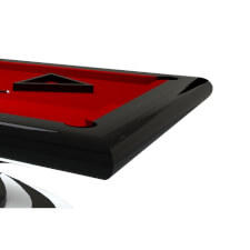 The corner of an Everest Slate Bed Pool table