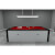 A black Fusion Slate Bed Pool table with red cloth