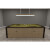 A brown Fusion Slate Bed Pool table with yellow cloth