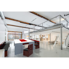 A white Fusion Slate Bed Pool table with a table top