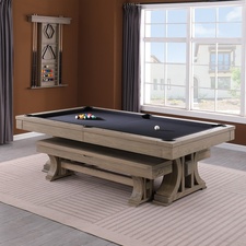 The Georgia II pool dining table with benches.