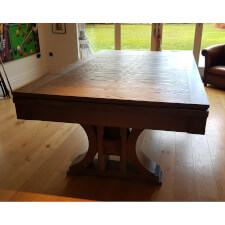 The Georgia II pool table with table tops fitted.