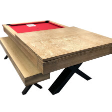 The Texas II Pool Table with Top and Bench.