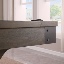 The Carolina II pool dining table corner.