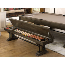 The optional storage bench with accessories inside.