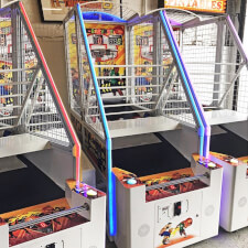 The Basket Blitz Indoor Basketball Arcade Game.