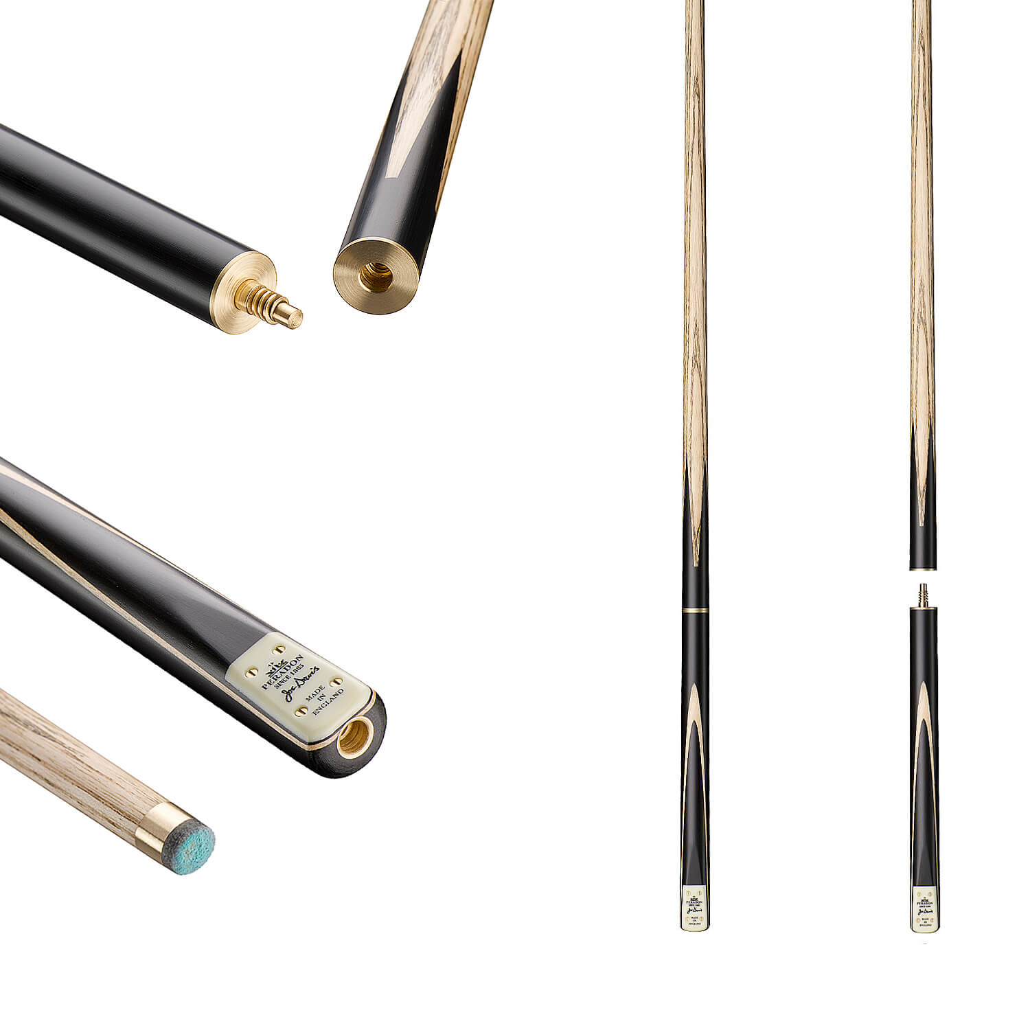 Peradon Joe Davis 58inch 3/4Joint Snooker Cue Liberty Games