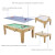 Pureline 7ft Multigames table features.