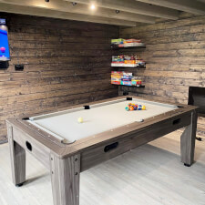 The 7ft Multi Games & Dining Table in Driftwood.