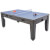 The 7ft Multi Games & Dining Table in Driftwood set for table tennis.