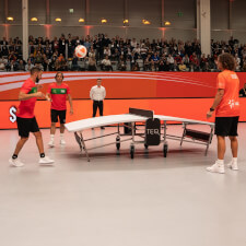 The Teq Lite Teqball Table.