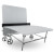 The Teq Lite Teqball Table half closed.