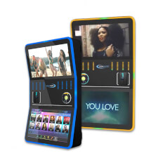 The NSM Curve Digital Jukebox Side And Front.