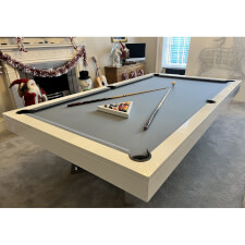 The Silverlight Deluxe in white with Powder Blue cloth.