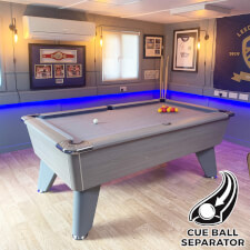 The Omega Evo pool table in Grey Oak.