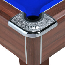 The Omega Pro in Dark Walnut with blue cloth.