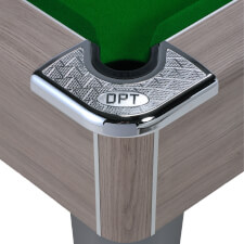 The Omega Pro in Grey Oak with green cloth.