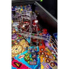 Playfield detail of the Teenage Mutant Ninja Turtles pinball machine.