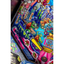 Playfield detail of the Teenage Mutant Ninja Turtles pinball machine.