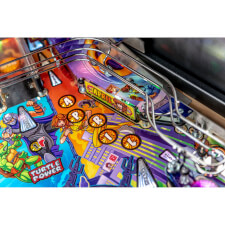 Playfield detail of the Teenage Mutant Ninja Turtles pinball machine.