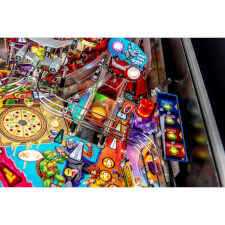 Playfield detail of the Teenage Mutant Ninja Turtles pinball machine.
