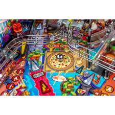 Playfield detail of the Teenage Mutant Ninja Turtles pinball machine.