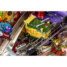 Playfield detail of the Teenage Mutant Ninja Turtles pinball machine.