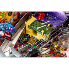 Playfield detail of the Teenage Mutant Ninja Turtles pinball machine.